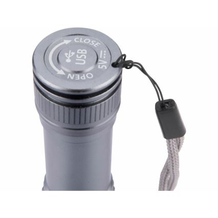Extol - Linterna LED LED/2000 mAh/3,7V cromo mate