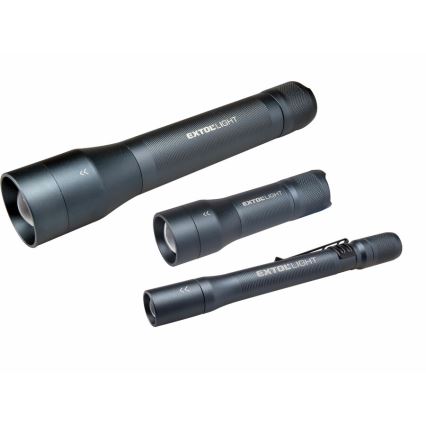 Extol - Linterna LED LED/2xAAA IP54 antracita