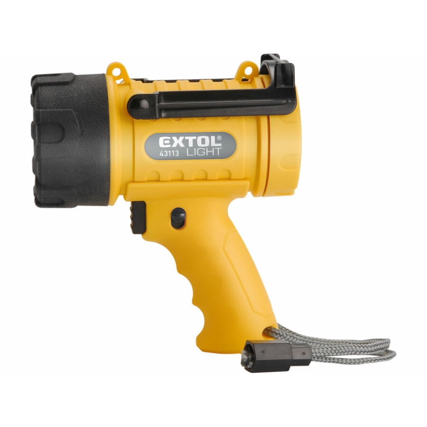 Extol - Linterna LED LED/5W/4xAA IP67 amarillo/negro