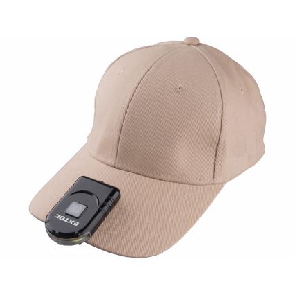 Extol - Linterna LED para gorra con clip LED/500 mAh