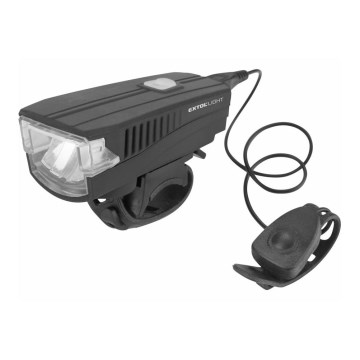 Extol - Linterna LED recargable con bocina para bicicleta LED/5W/1200 mAh/3,7V IPX4