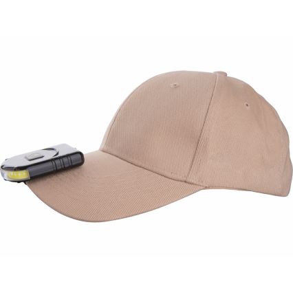 Extol - Linterna LED recargable para gorra con clip LED/500 mAh