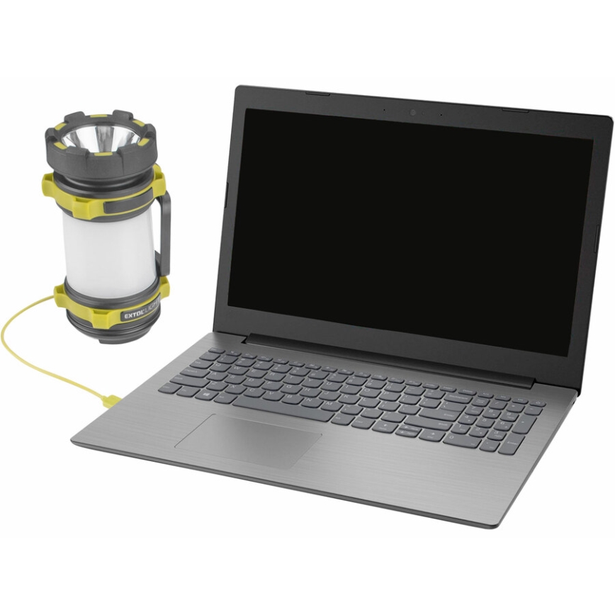 Extol - Linterna LED regulable con power bank LED/2600 mAh/3,7V IPX4