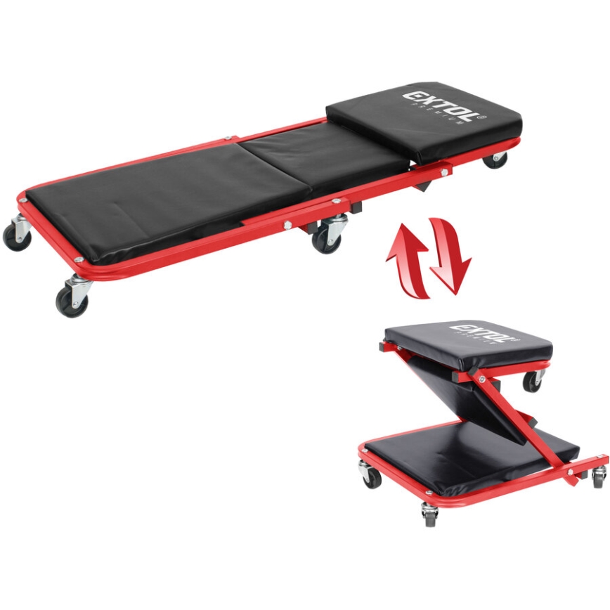 Extol Premium - Camilla/silla rodante 2 en 1 para montaje