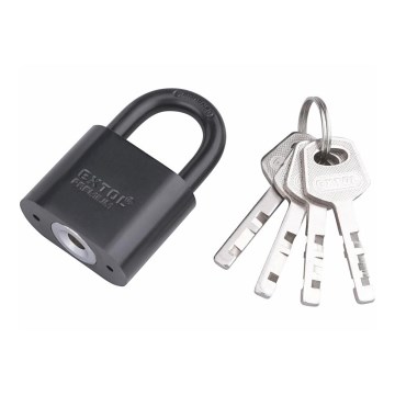 Extol Premium - Candado metálico de arco 40 mm negro