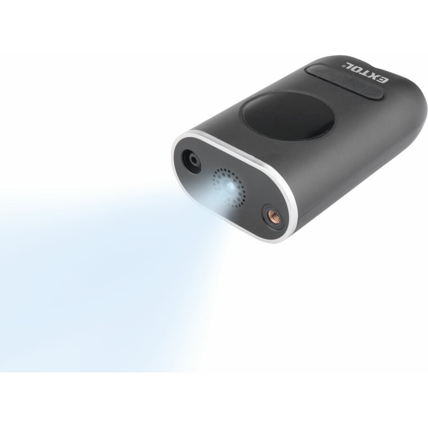 Extol Premium - Compresor de bolsillo digital 4000 mAh 7,4V negro