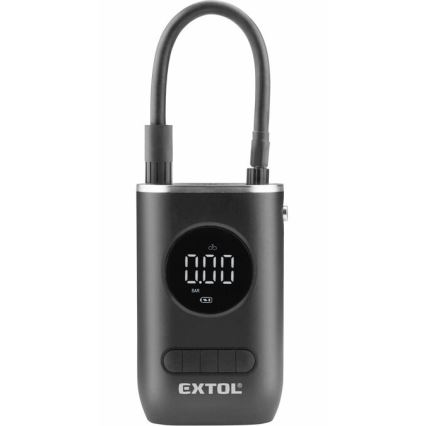 Extol Premium - Compresor de bolsillo digital 4000 mAh 7,4V negro