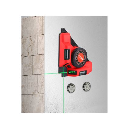 Extol Premium - Escuadra láser de 90° con módulo de succión eléctrico 5V/1000 mAh