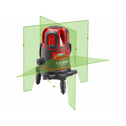Extol Premium - Láser de líneas en cruz autonivelante 5V/5200 mAh IP54
