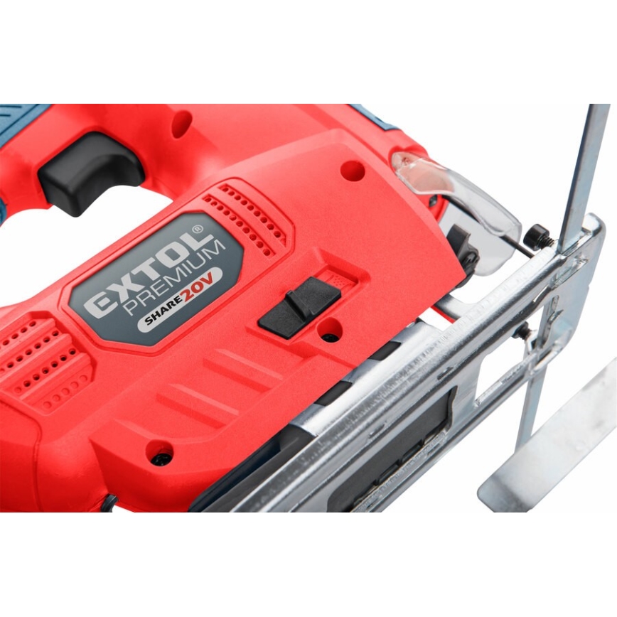 Extol Premium - Sierra de calar inalámbrica con luz LED 2000 mAh 20V