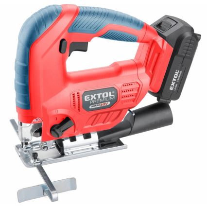 Extol Premium - Sierra de sable a batería con luz LED 2000 mAh 20V