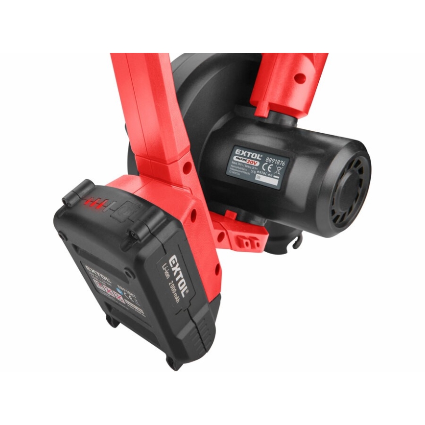 Extol Premium - Soplador inalámbrico 2en1 2000 mAh 20 V