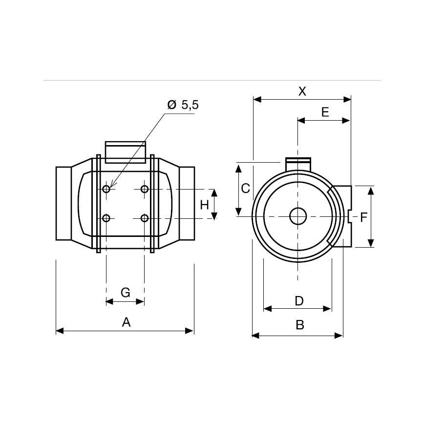 Extractor de baño TD-250/100 24W/230V IP44