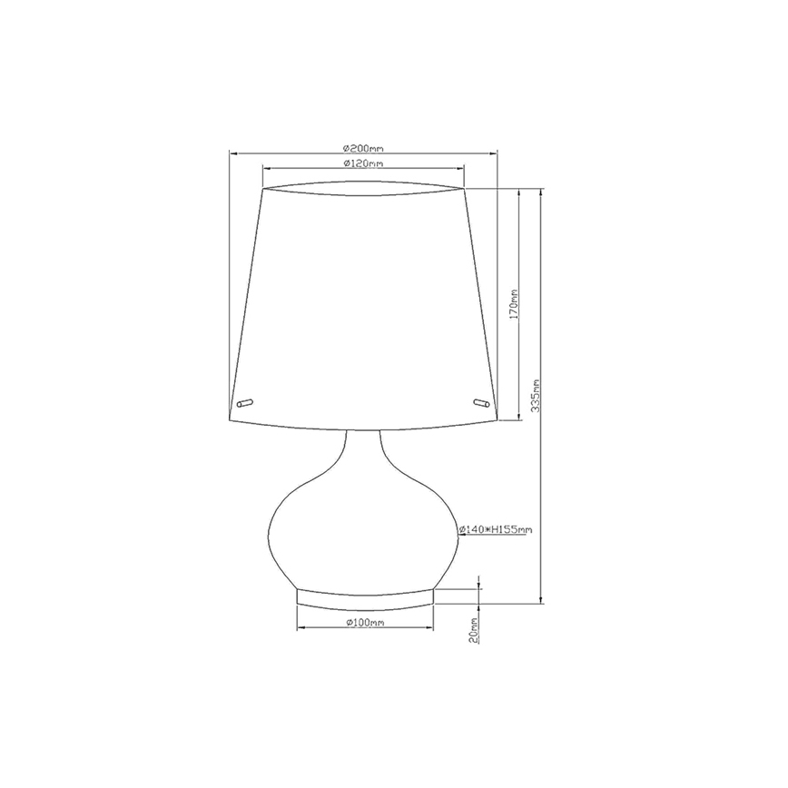 Fabas Luce 2533-34-102 - Lámpara de mesa ADE 1xG9/25W/230V + 1xE14/60W