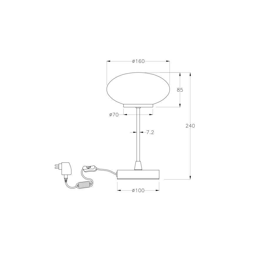 Fabas Luce 3339-30-178 - LED Lámpara de mesa regulable táctil JAP LED/5W/230V cromo mate
