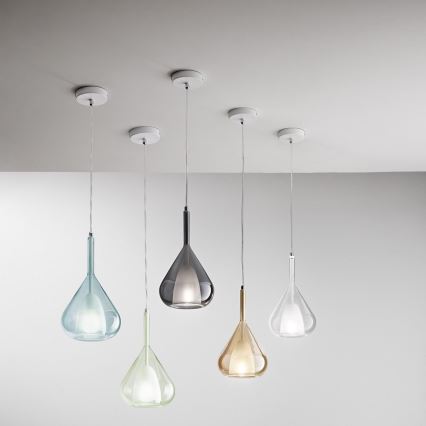 Fabas Luce 3481-40-126 - Lámpara de araña en ristra LILA 1xE27/40W/230V gris
