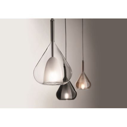 Fabas Luce 3481-40-126 - Lámpara de araña en ristra LILA 1xE27/40W/230V gris