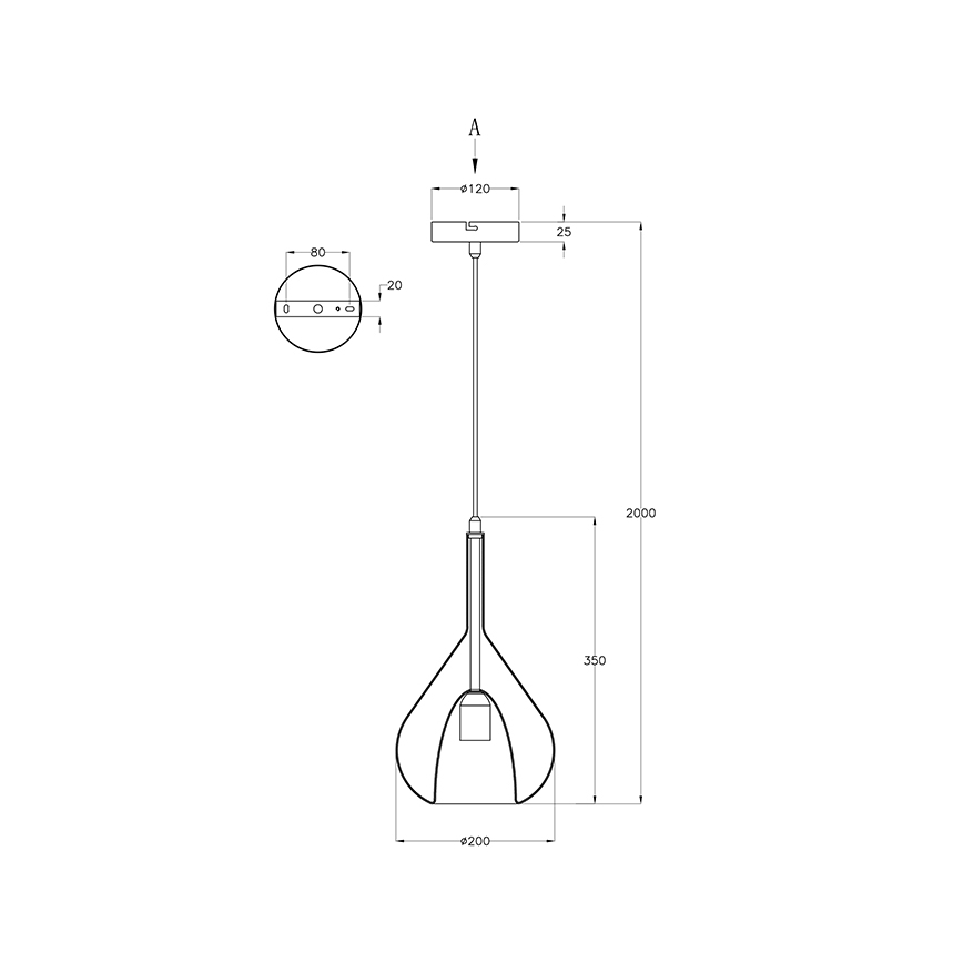 Fabas Luce 3481-40-126 - Lámpara de araña en ristra LILA 1xE27/40W/230V gris
