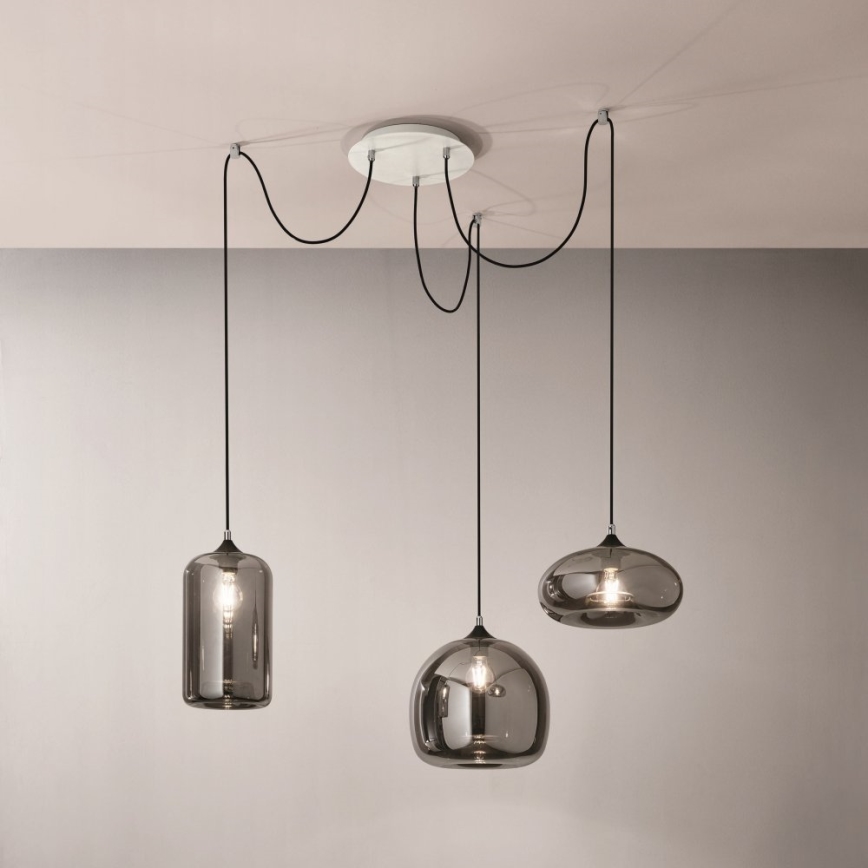 Fabas Luce 3496-47-126 - Lámpara de araña en ristra FIONA 3xE27/60W/230V