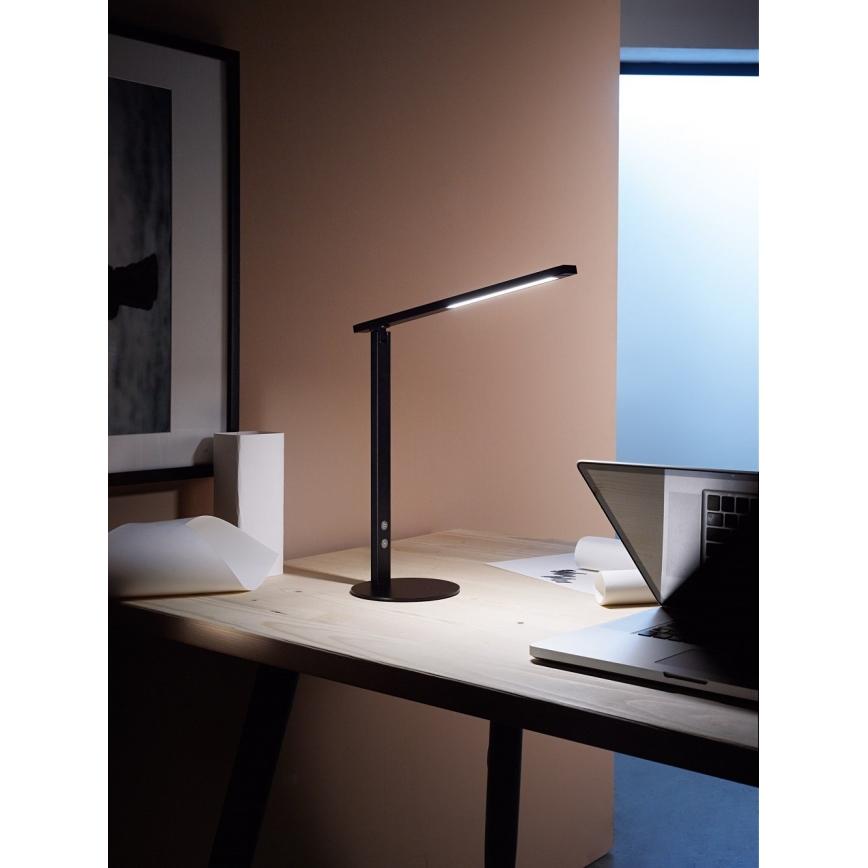 Fabas Luce 3550-30-101 - Lámpara de mesa LED regulable IDEAL LED/10W/230V 3000-6000K negro
