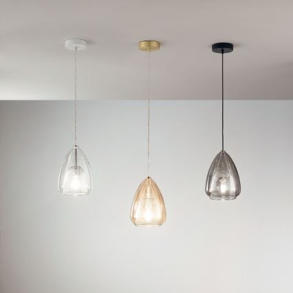 Fabas Luce 3673-40-125 - Lámpara de araña en ristra BRITTON 1xE27/40W/230V dorado