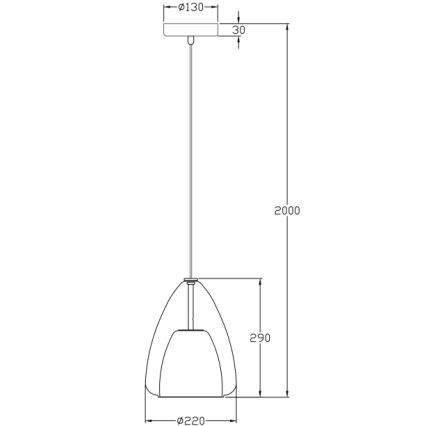 Fabas Luce 3673-40-125 - Lámpara de araña en ristra BRITTON 1xE27/40W/230V dorado
