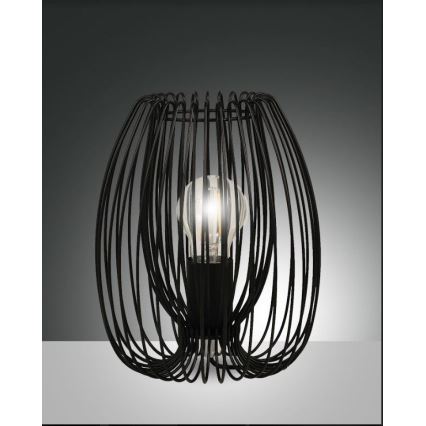 Fabas Luce 3677-34-101 - Lámpara de mesa CAMP 1xE27/40W/230V negro