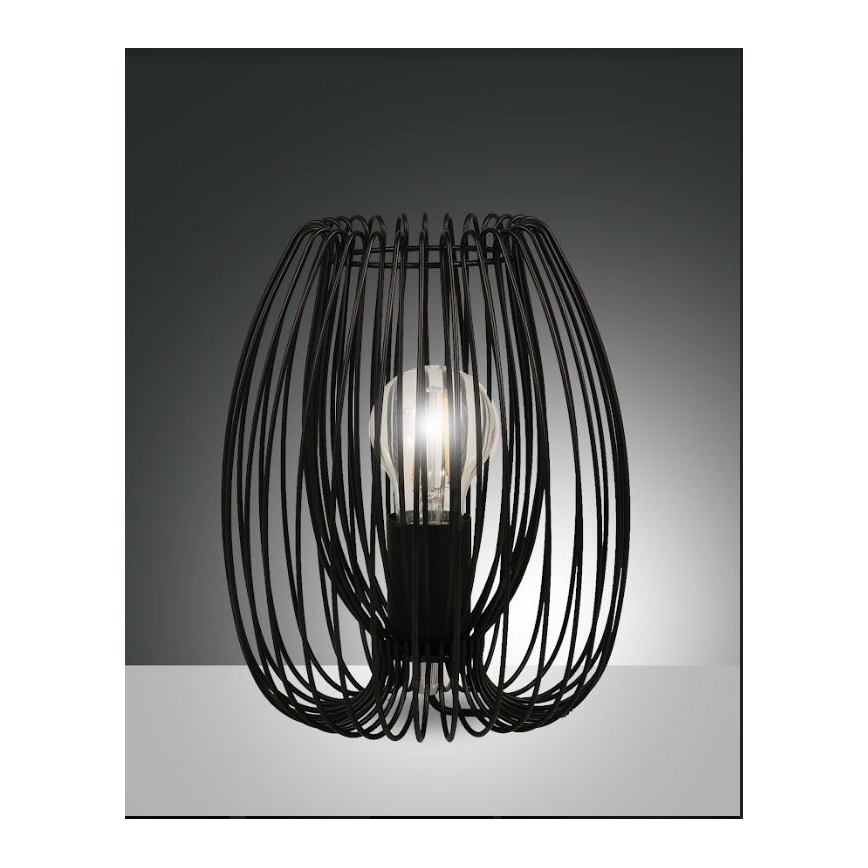 Fabas Luce 3677-34-101 - Lámpara de mesa CAMP 1xE27/40W/230V negro