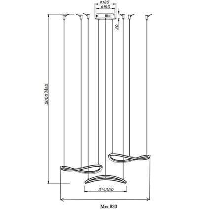Fabas Luce 3711-47-102 - Lámpara LED colgante TIRRENO LED/50W/230V