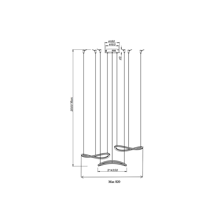 Fabas Luce 3711-47-102 - Lámpara LED colgante TIRRENO LED/50W/230V