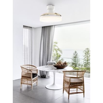 FANAWAY 210664 - Ventilador de techo LED regulable ORBIT LED/25W/230V beige/blanco + mando a distancia