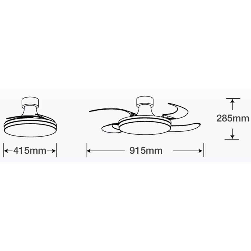FANAWAY 210664 - Ventilador de techo LED regulable ORBIT LED/25W/230V beige/blanco + mando a distancia