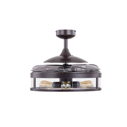 FANAWAY 212927 - Ventilador de techo LED CLASSIC 3xE27/4W/230V negro + control remoto