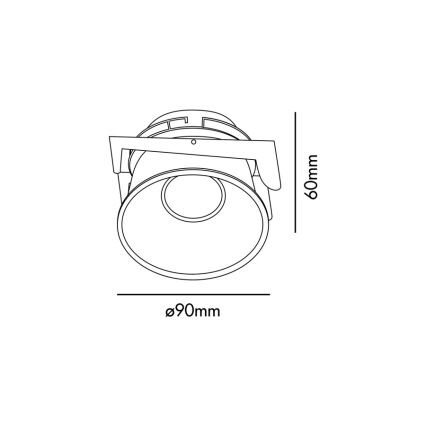 FARO 02100501 - Lámpara empotrada FRESH 1xGU10/50W/230V blanco
