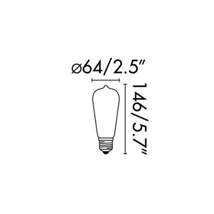 FARO 17428 - Bombilla LED FILAMENT E27/4W/230V 2200K