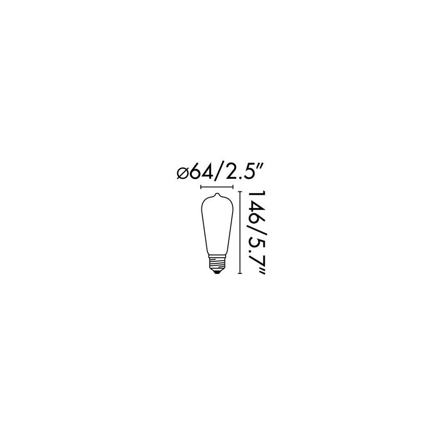 FARO 17428 - Bombilla LED FILAMENT E27/4W/230V 2200K