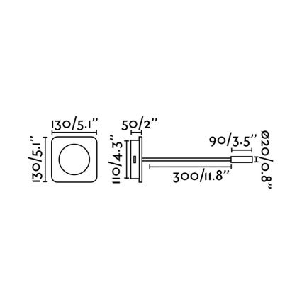FARO 20060 - Lámpara flexible LED MOOD LED/2W/230V