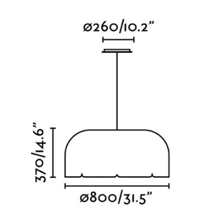 Faro 20104 - Lámpara LED colgante MUTE LED/24W/230V diá. 80 cm 4000K