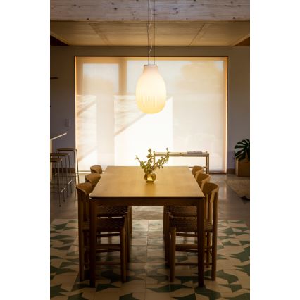 FARO 28300 - Lámpara colgante ISABELLE 1xE27/15W/230V diá. 31 cm blanco