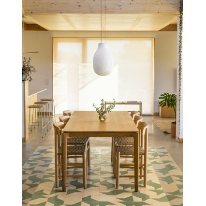 FARO 28300 - Lámpara colgante ISABELLE 1xE27/15W/230V diá. 31 cm blanco