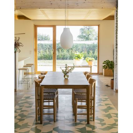 FARO 28300 - Lámpara colgante ISABELLE 1xE27/15W/230V diá. 31 cm blanco