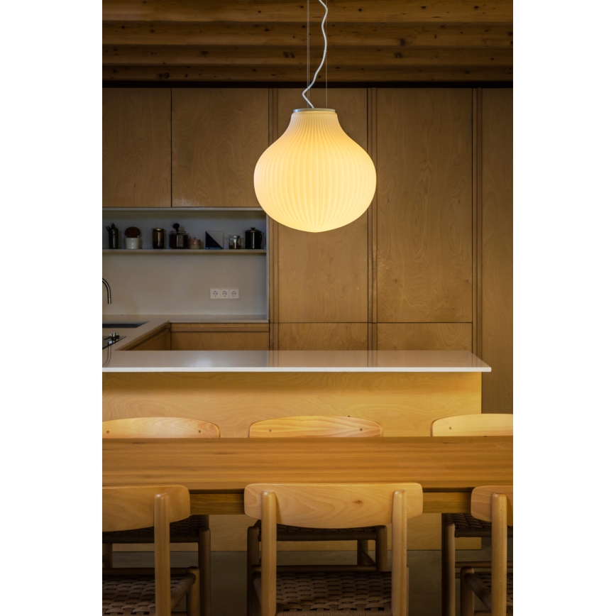 FARO 28301 - Lámpara colgante ISABELLE 1xE27/15W/230V diá. 40 cm blanco