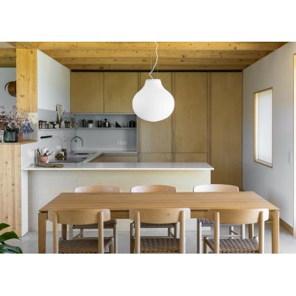 FARO 28301 - Lámpara colgante ISABELLE 1xE27/15W/230V diá. 40 cm blanco