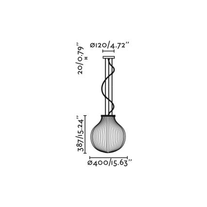 FARO 28301 - Lámpara colgante ISABELLE 1xE27/15W/230V diá. 40 cm blanco