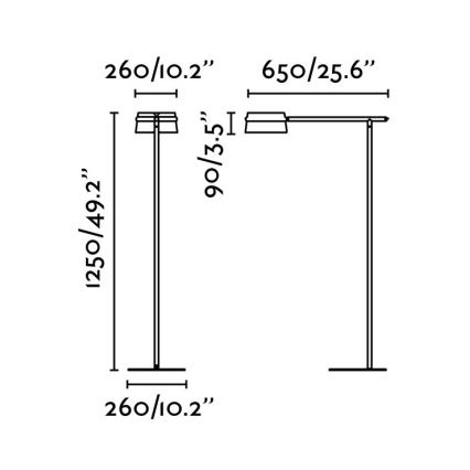 FARO 29569 - Lámpara de pie LED regulable táctil LOOP LED/6W/230V