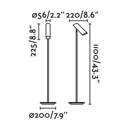 FARO 29883 - Lámpara de pie LINK 1xGU10/11W/230V blanco