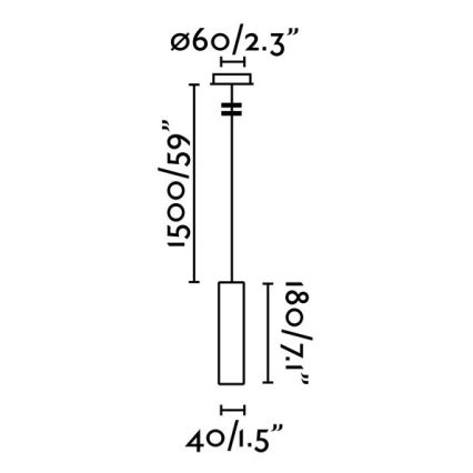 FARO 29895 - Lámpara LED con cable ORA LED/4W/230V negra