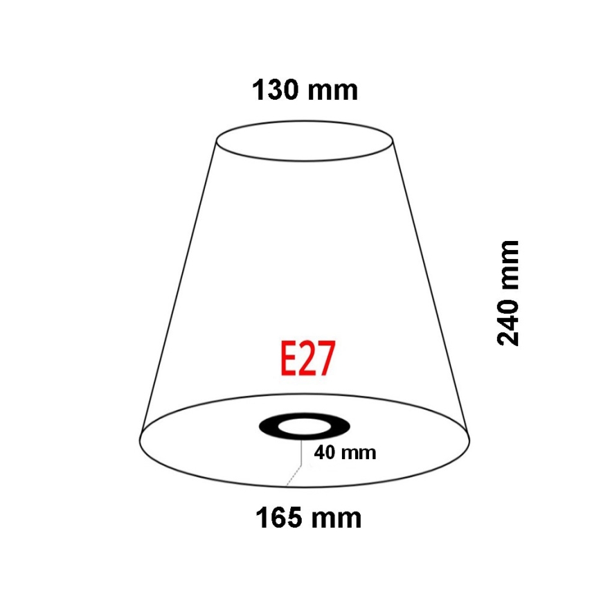FARO 2P0311 - Pantalla para aplique REM E27 diá. 165 mm beige