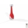 FARO 32002 - Ventilador de techo ETERFAN rojo/transparente d. 128 cm + mando a distancia