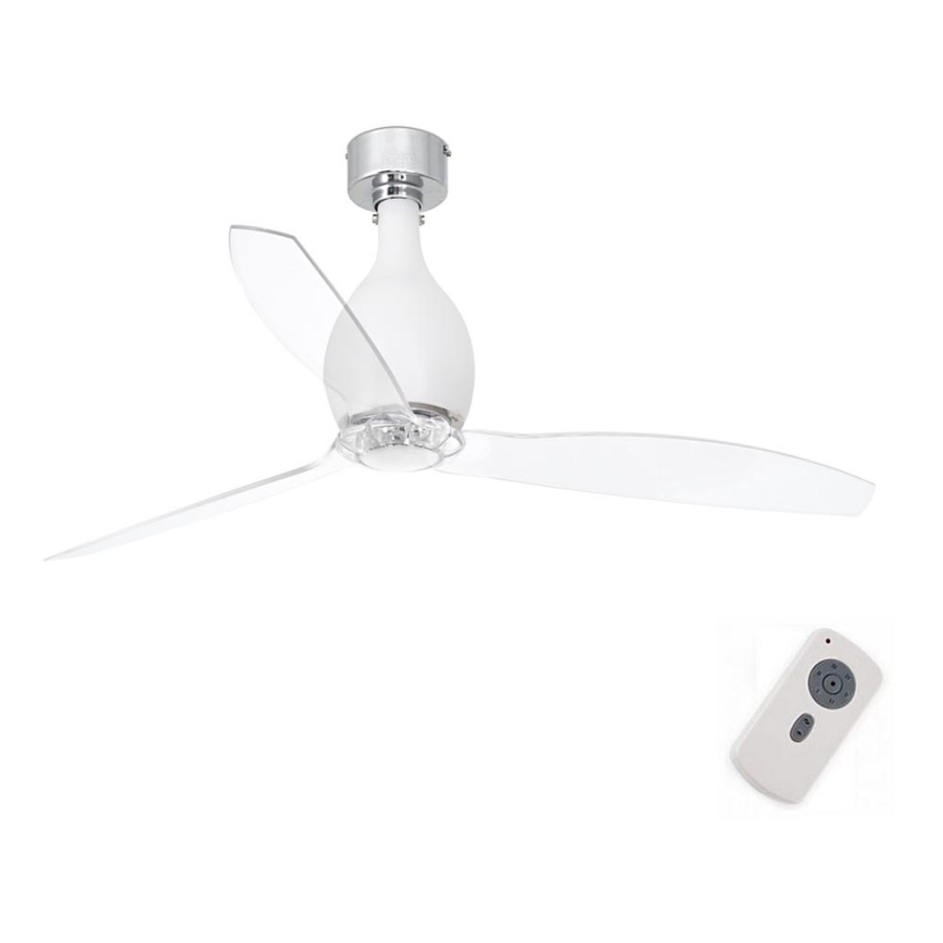 FARO 32025 - Ventilador de techo MINI ETERFAN blanco mate/transparente